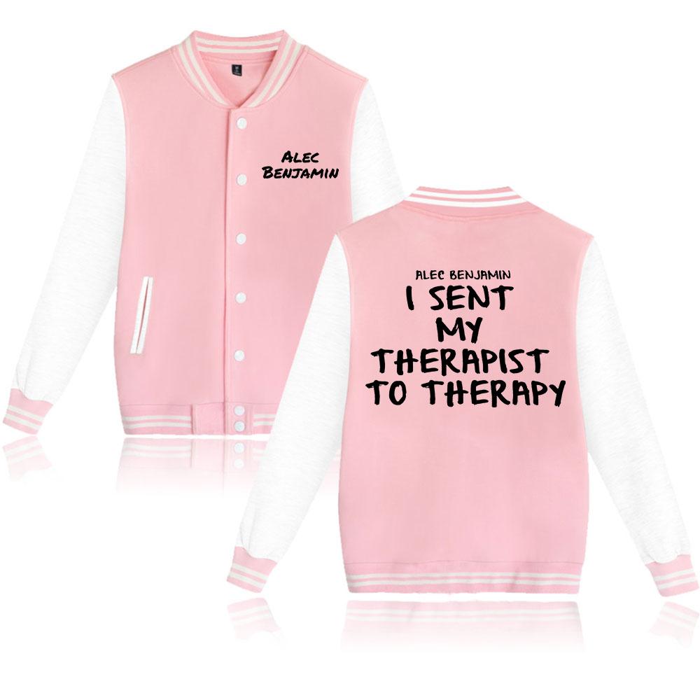 

Алек Бенджамин Графический принт Мужская Женская Куртка Пальто Толстовки Худи Бейсбольная форма Уличная одежда Мальчики Девочки Кардиган Топы Одежда XXS розовый