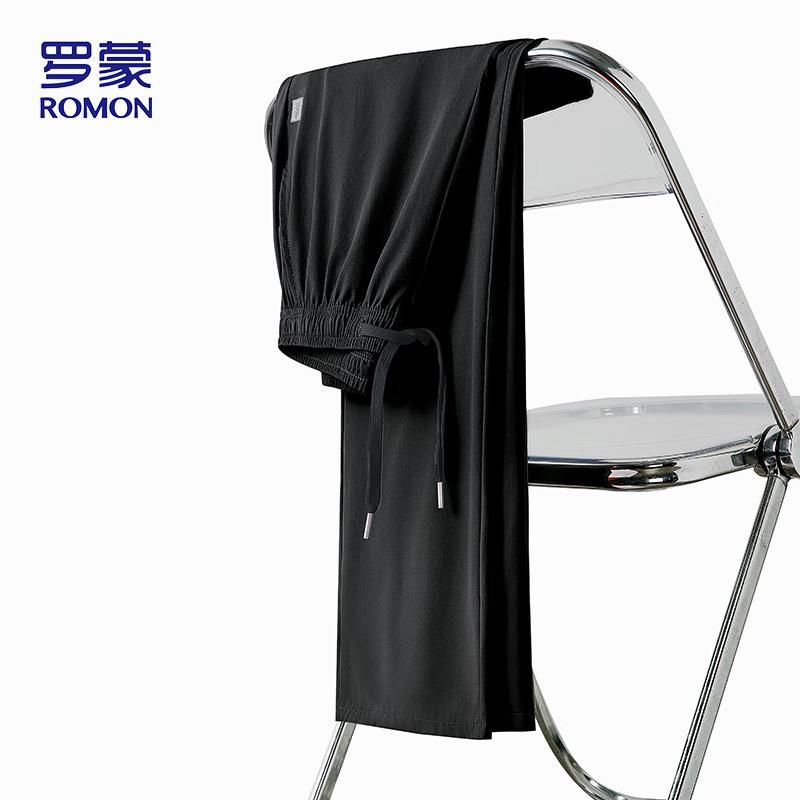 

ROMON Men s Summer Ice Silk Drawstring Casual Pants KZ0203 XL