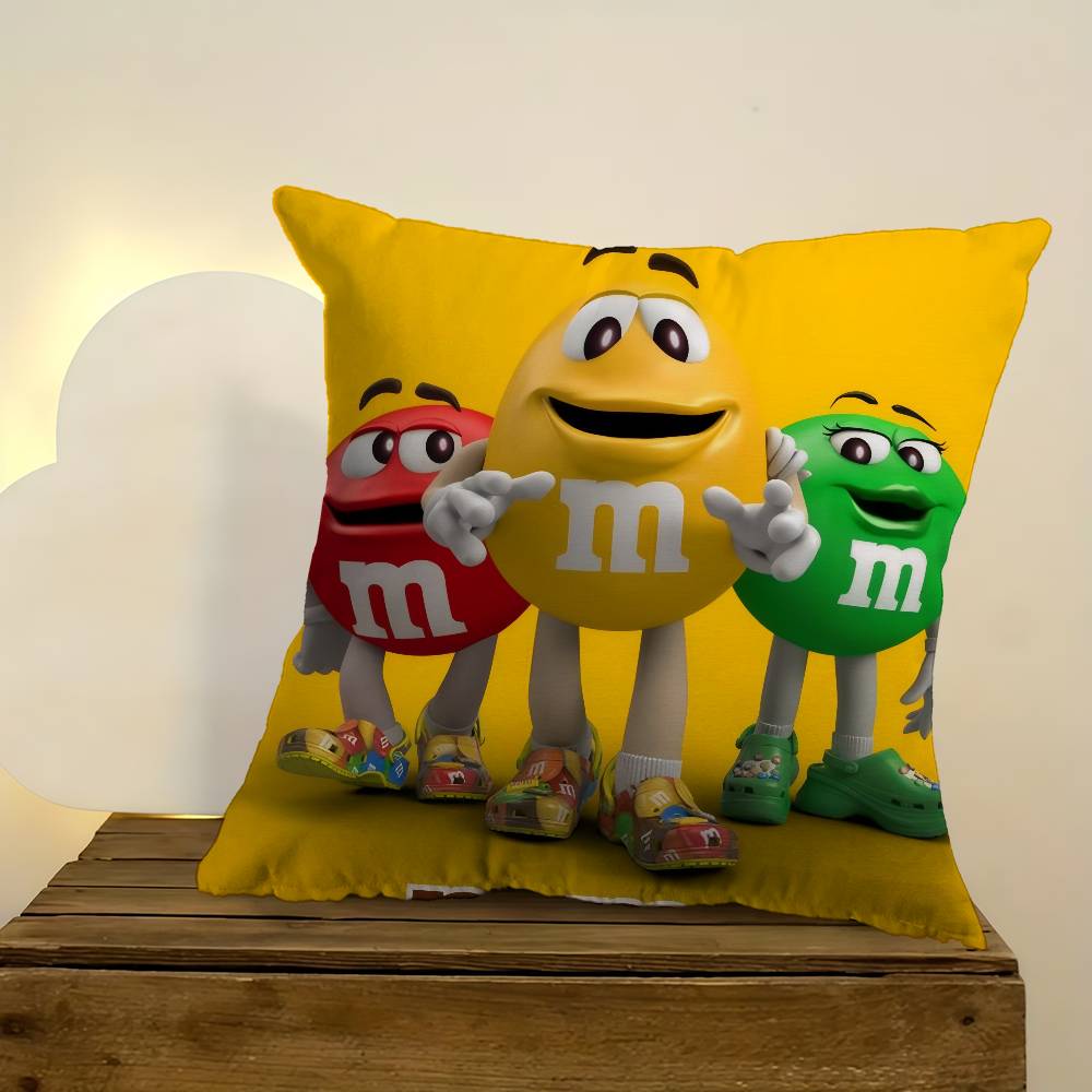 Mms Chocolate Candy Meme Pillow Cover Sofa Cushion Cover Home Room Decoration Children Gift