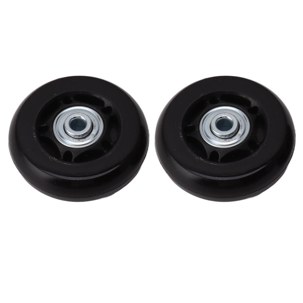 2pcs Luggage Suitcase Replacement Wheels Noiseless Rubber Swivel Caster Wheels Bearings Repair Kits