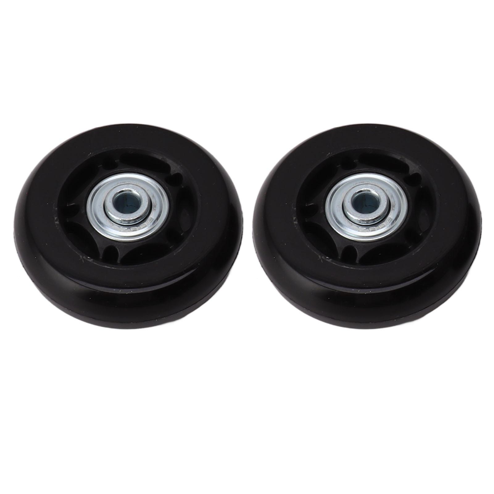 

2pcs Luggage Suitcase Replacement Wheels Noiseless Rubber Swivel Caster Wheels Bearings Repair Kits 76x24mm / 3.0x0.9in