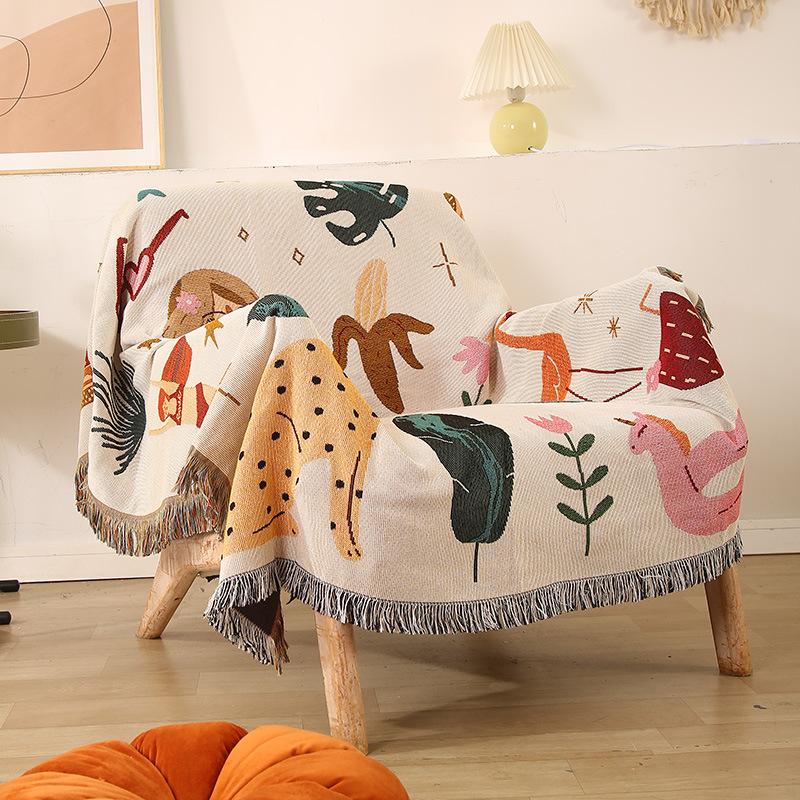 Kawaii Blanket Tapestry Throw Bedspread Fashion Blanket Sofa Women Ladies Girl Bedroom Decoration Multifunctional Blankets