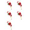 HHO-5X Santa Claus Climbing On Rope Decoration Electric Automatic Plush For Home Wall Windows Hanging Ornament
