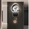 Nordic Living Room Swan Wall Clock Villa LED Digital Clock Restaurant Mute Quartz Clock Luxury Corridor Mural Watch Home Decor