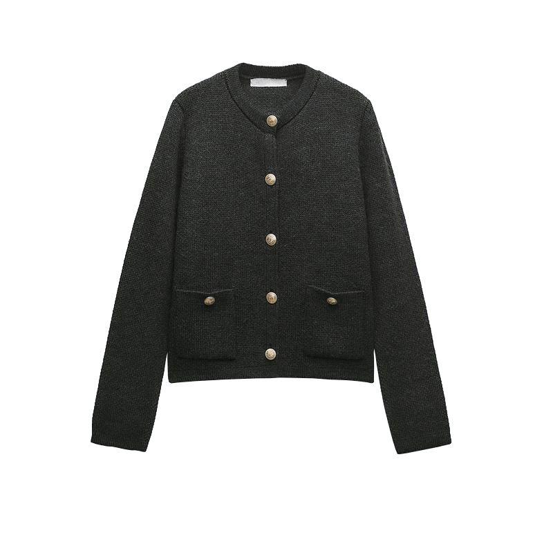 Spring New Arrival Classic Style Easiest for Match Decorated Row Button Knitting Outwear 6427034 3991001 6427124