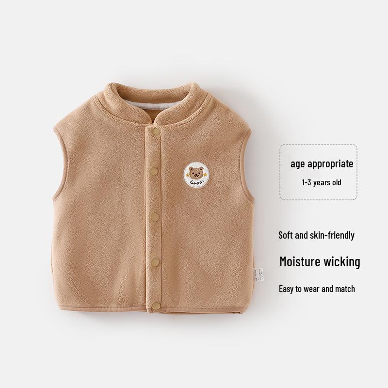 Gesteppte Samtweste für Babys und Kleinkinder - Ärmellose Jacke für Babyjungen und -mädchen (Herbst Winter)