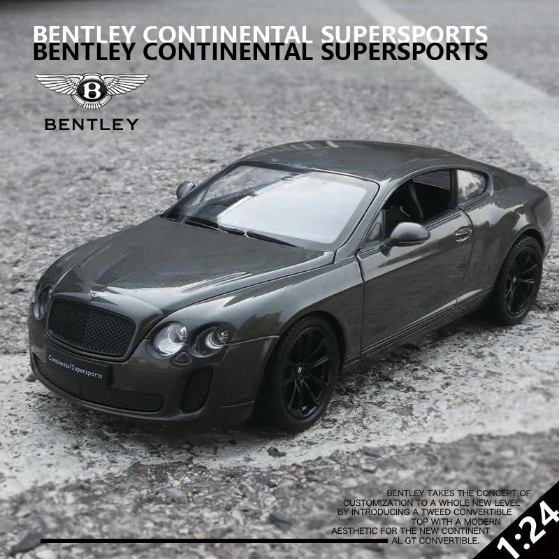 Welly 1/24 Bentley Continental Supersports Alloy Car Model Diecasts Metal Toy Vehicles Car Model Simulation Collection Kids Gift