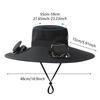 Unisex Outdoor Wide Brim Sun Hat with Fan for Hiking Camping Summer Comfortable Llightweight Rechargeable Cooling Cap