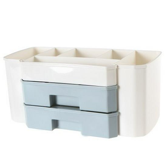 Influencer Cosmetics Dustproof Storage Box - Women's Desktop Drawer Organizer for Skincare and Dressing Table.
