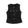 Kaslead New Women clothes Western Style Versitile Fashion Graceful Multicolor Belt Decoration Vest Vest