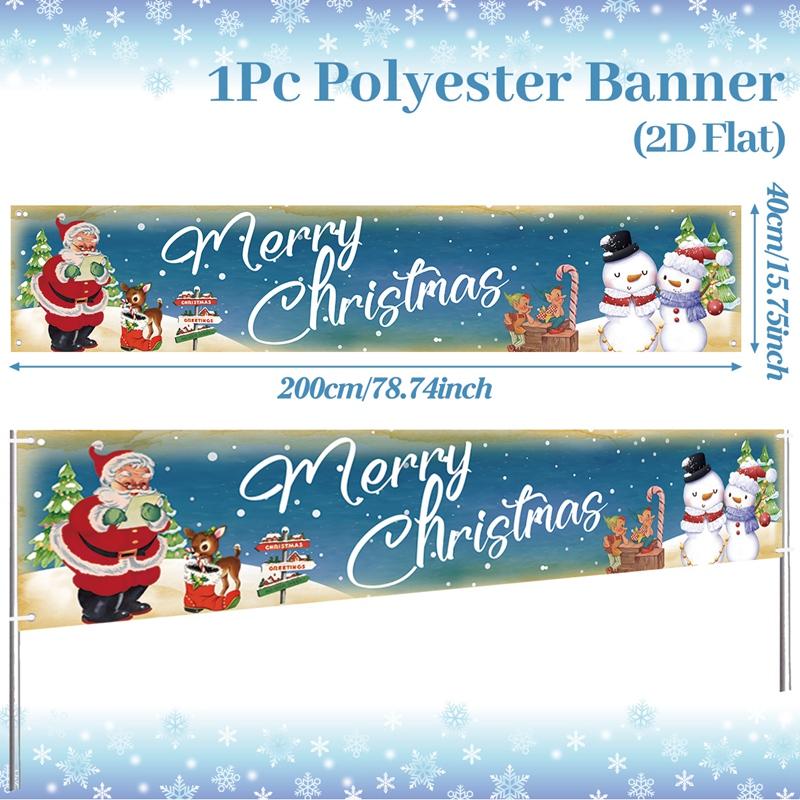 Frohe Weihnachten Banner Weihnachtsfeier Dekoration Kinder Mitgebsel 2026 Weihnachten Weihnachtsmann Banner Navidad Natal Neujahrsgeschenk 2026