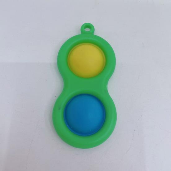 Push Bubble Toy Keychain Pendant Stress Anxiety Relief Bubble Popping Toy Bubble Squeeze Sensory Fidget Toy Party Favors