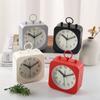 Simple Cartoon Small Alarm Clock Square with Lifting Ring Cute Shape