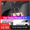 Car Sticker For Tesla Model Y 2020-2025 Hook Is Suitable for The Updated Button Car Interior Decoration Storage Accessories Modi