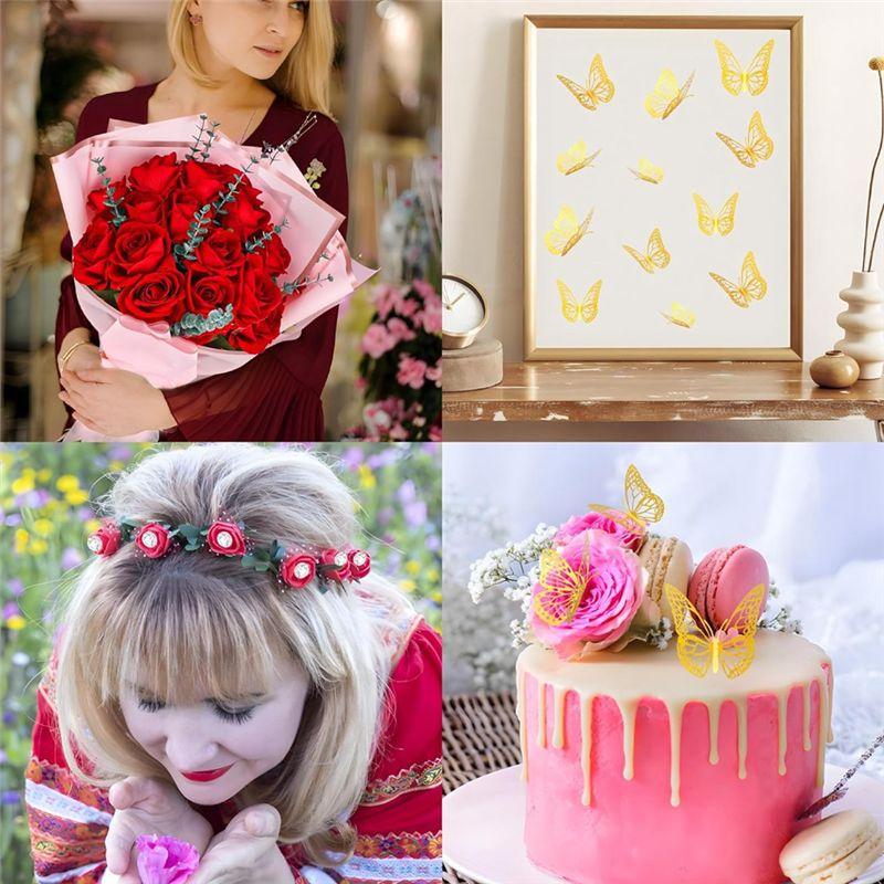 Good-40 Sheets Flower Wrapping Paper Set Flower Bouquet For Mother's Day Wedding Birthday Graduation DIY Gift