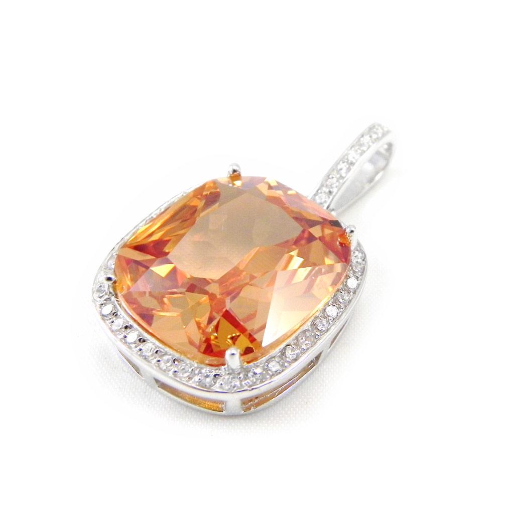 Les Trésors De Lily [G8823] - Pendentif Argent 'Sissi' Ambre Blanc