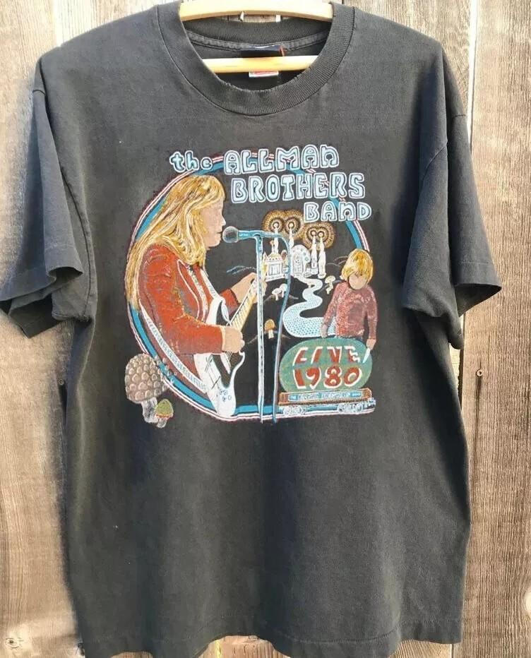 The Allman Brothers Band Charcoal Unisex Tshirt Reprint Men Women S5XL Unisex T-Shirt XL