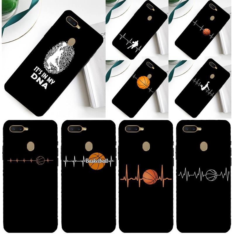Basketball Heartbeat Phone Case For Oppo A18 A38 A58 A78 A98 A40 A60 A80 A91 A15 A17 A74 A94 A54 A57S A16 A76 A96
