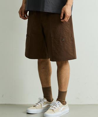ONNHANS [Five-Length Elastic Shorts] Belted Field Shorts_Brown