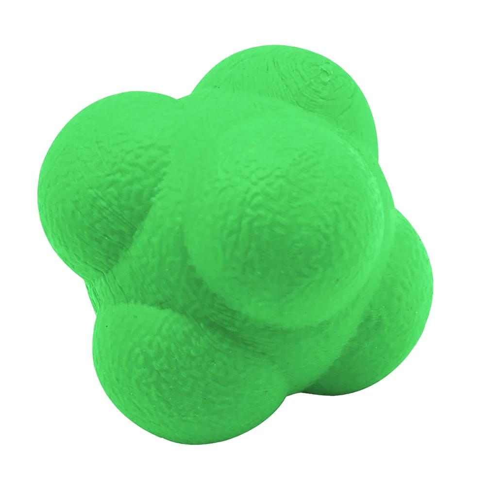 Hexagon Reaction Ball Professional Speed Agility Coordination Reflex Workout Fitness Training TPR Ball for Child Adult