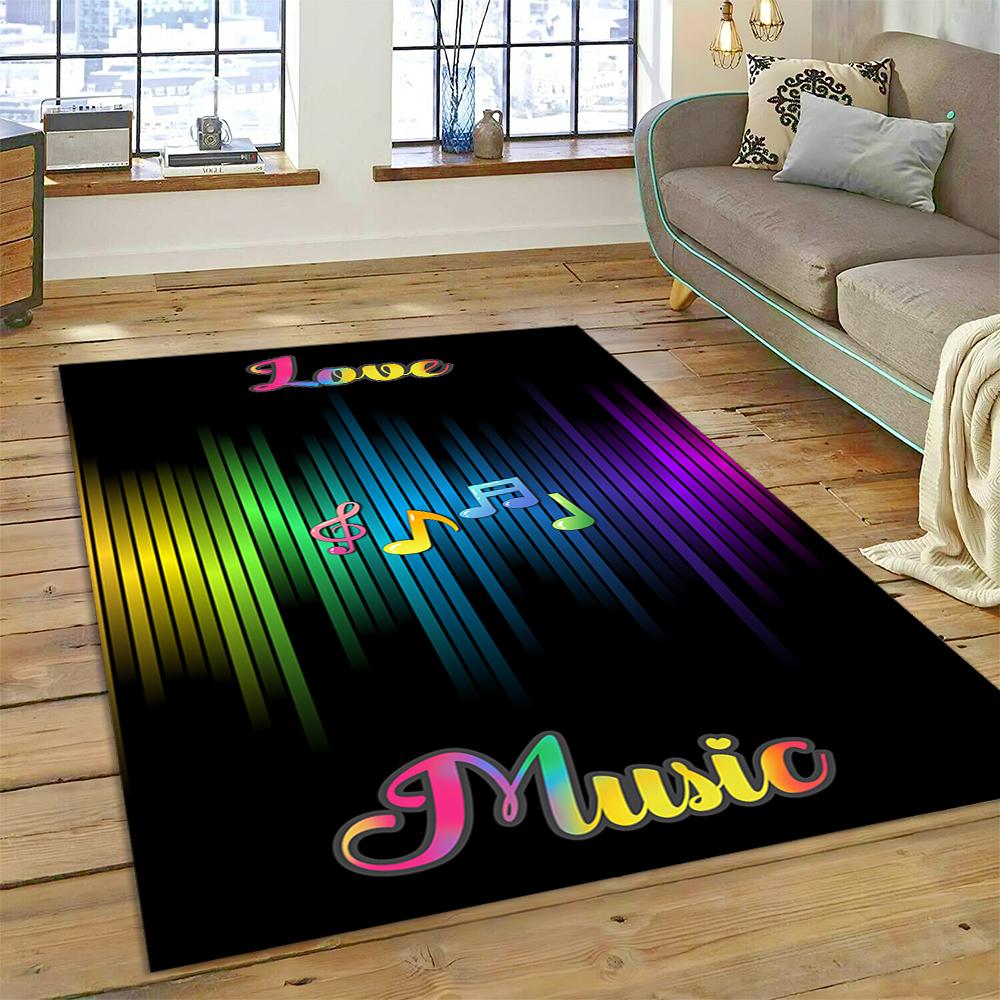 3D Creative Musical Note Piano Art Carpet Rug for Home Living Room Bedroom Sofa Doormat Decor,Child Area Rug Non-slip Floor Mat