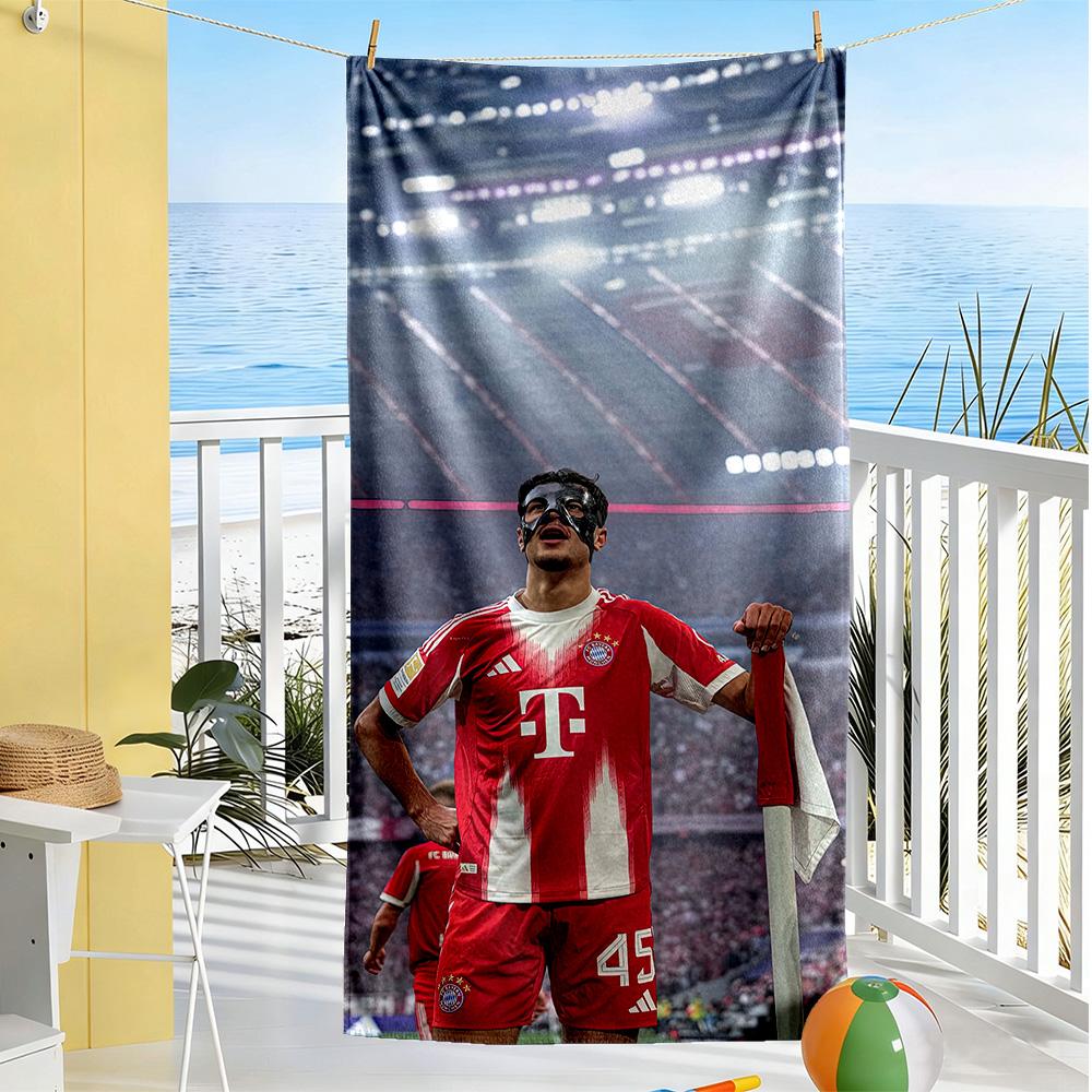 Bayern Munich Beach Towel Soft Durable Quick-Dry Comfortable Lightweight Suitable for Sports, Travel, Swimming, Yoga, Bathroom, Beach, And Pool