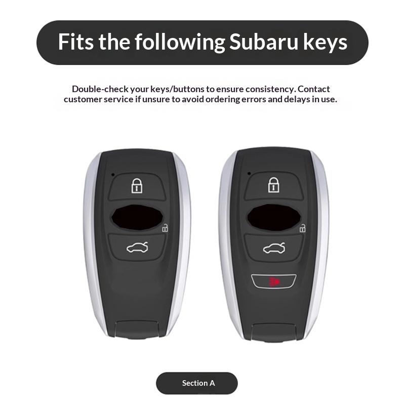 Zinc Alloy Leather Car Key Case For Subaru Brz Forester Legacy Outback Wrx Sti Impreza Xv Crosstrek Key Fob Car Accessories