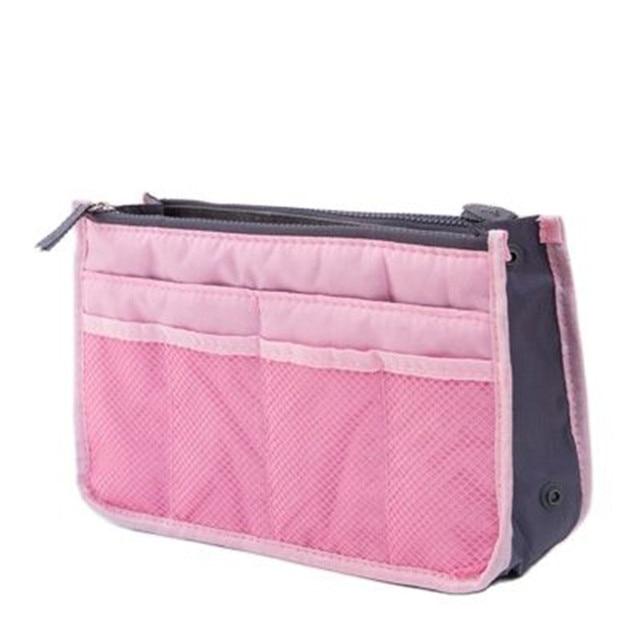 Organizer Innleggsveske Dame Nylon Reiseinnsats Organizer Håndveske Veske Stor liner Dame Makeup Kosmetisk Veske Billig Dame Tote