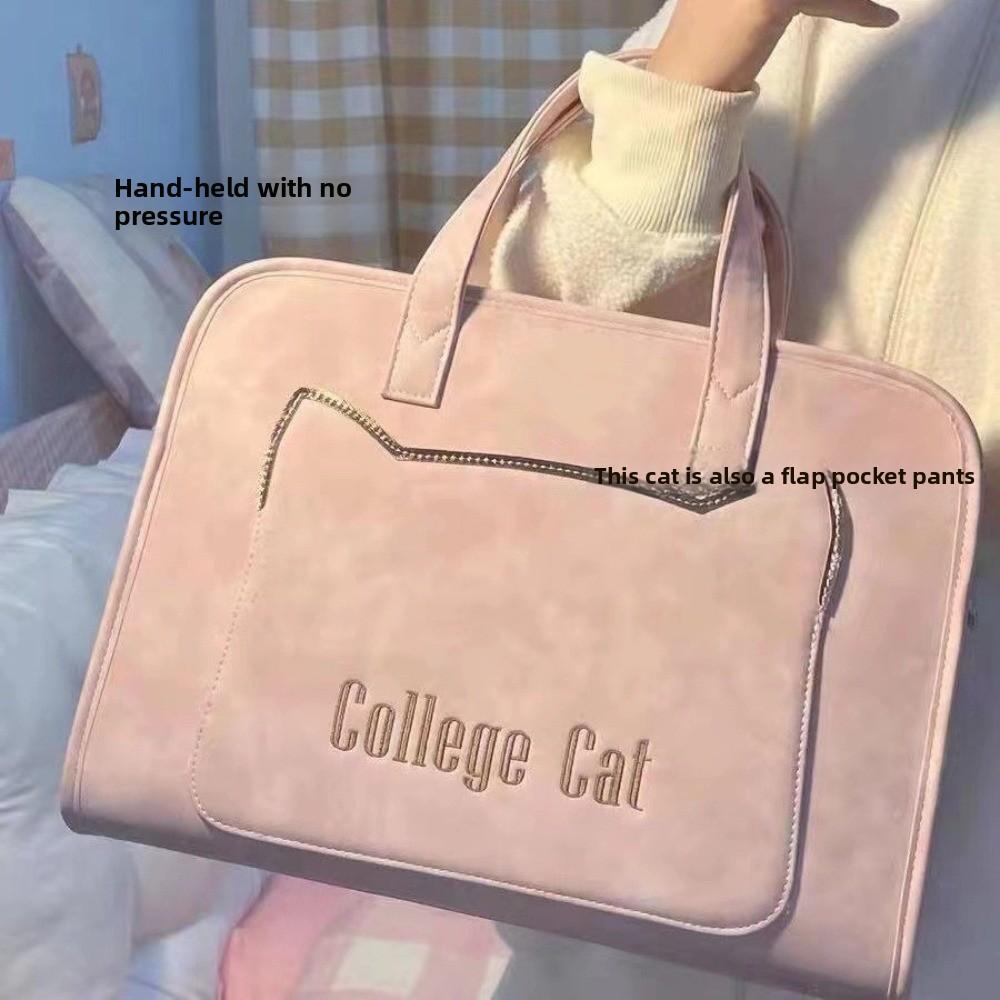 Tablet Carring Case Portable Laptop Sleeve Large Capacity PU Leather Computer Handbag with Straps Shockproof Laptop Bag Office