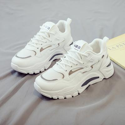 Neuer Sommer-Damenschuhstil Atmungsaktive Mesh-Schuhe für Damen Koreanische Vielseitige Weiße Schuhe Dicksohlige Sneaker Lässige Daddy-Schuhe