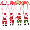 Weihnachts-Weihnachtsmann und Schneemann Hängedekorationen Aus Stoffmaterial Für Urlaubsdekoration