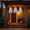 Halloween Hanging and Set - 3 with 40 Stickers and Button Light for Outdoor Porch Tree Decor