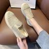 Shoes women's spring 2025 new lazy one-pedal soft-soled cloth shoes breathable mesh casual hollow single shoes