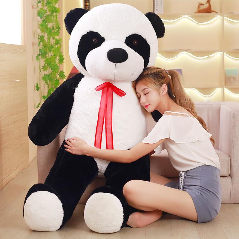 Black And White Giant Panda Bear Doll Plush Toy Large Sleeping Pillow Hug Bear Rag Doll Birthday Gift