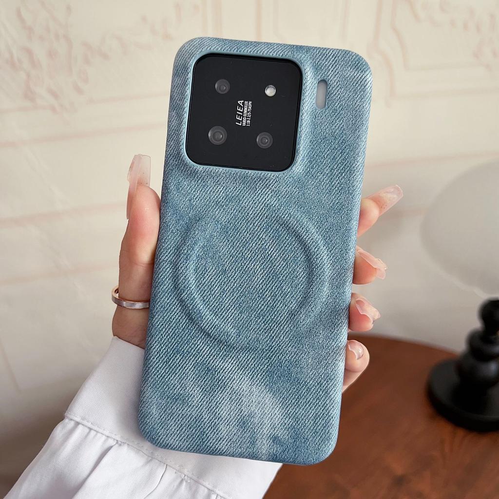 Mi 17 Magnetic Fabric Mobile Phone Case Is Suitable for Mi 15 Ultra Anti-drop Protective Case 15pro Anti-skid Case.