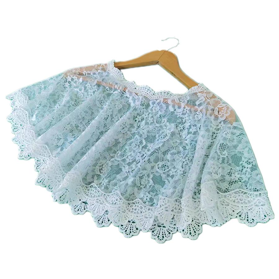 2020 Schwarzer Spitzenschal für Brautjungfern oder Hochzeitskleider - Leichter Frühlings-/Sommer-Wickel
