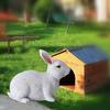 Resin Crafts Easter White Rabbit Sculpture Ornaments Garden Landscape Rabbit Statue Simulated Rabbit Bunny Statue