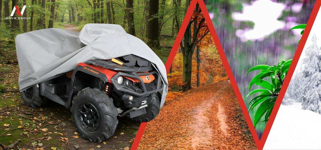 Pokrowiec na quad xl 225-250cm plandeka ochrona uv classic szary