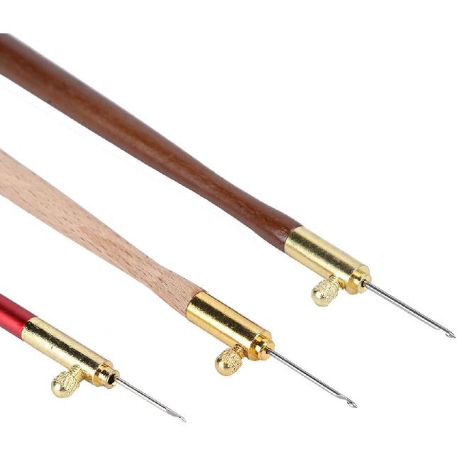 Estink Crochet Hooks, Embroidery, Beading, Knitting, Sewing Tool - Stainless Steel, Brown