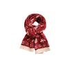 Red New Year's Scarf Women's Winter Christmas Knitted Wool Scarf Versatile Thickened To Keep Warm Student Tide