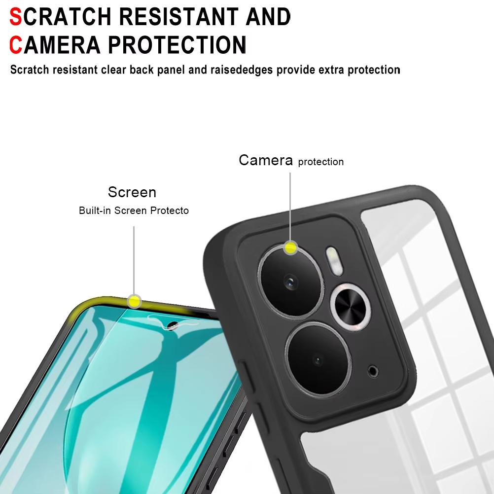 360 Full Body Screen Protector Transparent Case For Realme 14 15 Pro + Plus Size Shockproof Phone Cover For For Realme 14 15 14X