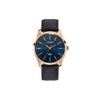 Quartz Movement Genuine Leather Strap Watch 42mm Men's Watches Blue Dial BH5003-00L