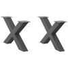 Vidaxl X-Shaped Coffee Table Legs 2 Pcs. Anthracite