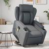 VidaXL Reclining Massage Armchair Grey Faux Leather 3204554