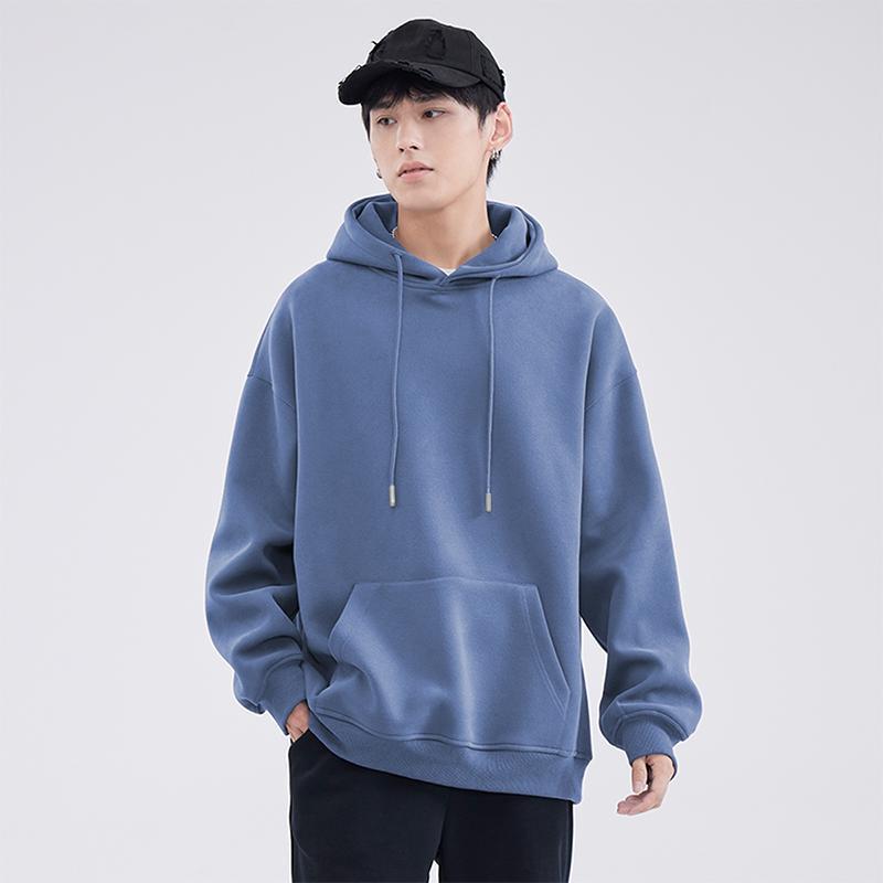 Yu Wenle Retro Hoodie - Men's Trendy Heavyweight Pullover for Spring & Autumn