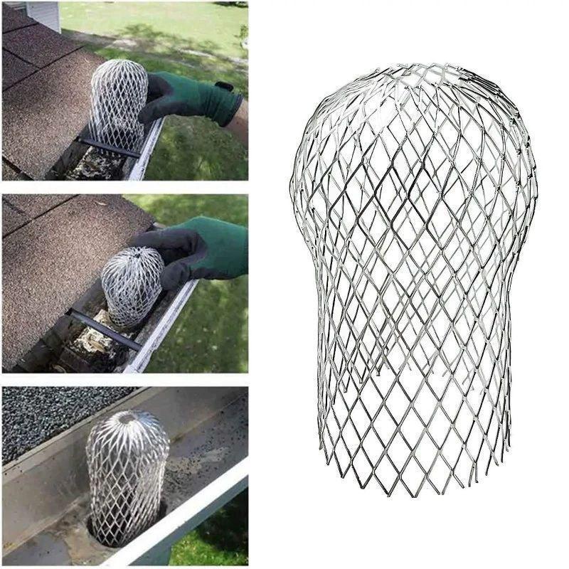 Gutter Drainage Leaf Filter Durable Anti-Clog Roof Pipe Strainer Reusable Floor Drain Guard for Residential Yard Use