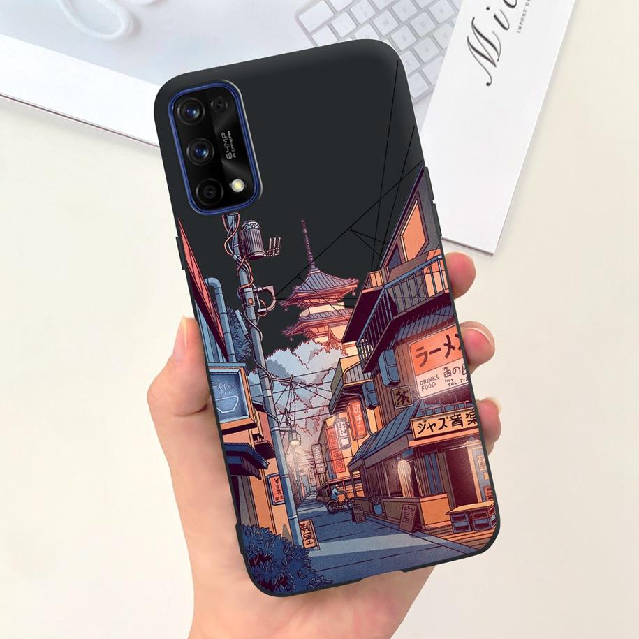 For Realme 7 5G Case RMX2111 Cover New Fashion Flower Girls Painted Funda Soft TPU Cases For Realme 7 Pro Realme7 RMX2155 Bumper