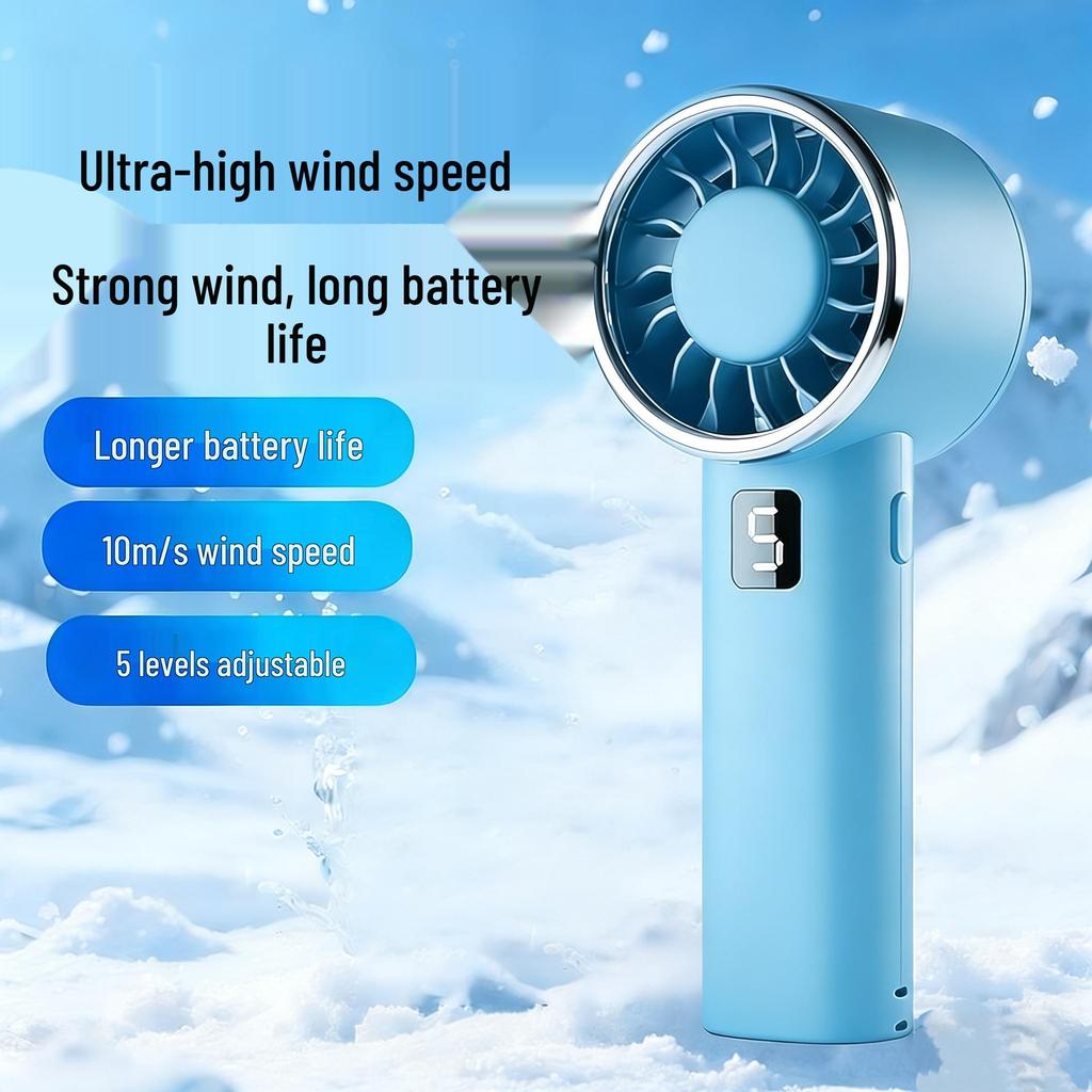 2026 High-Speed Rechargeable Neck-Hanging Mini Fan - Portable with Large Wind Power for Outdoor Use