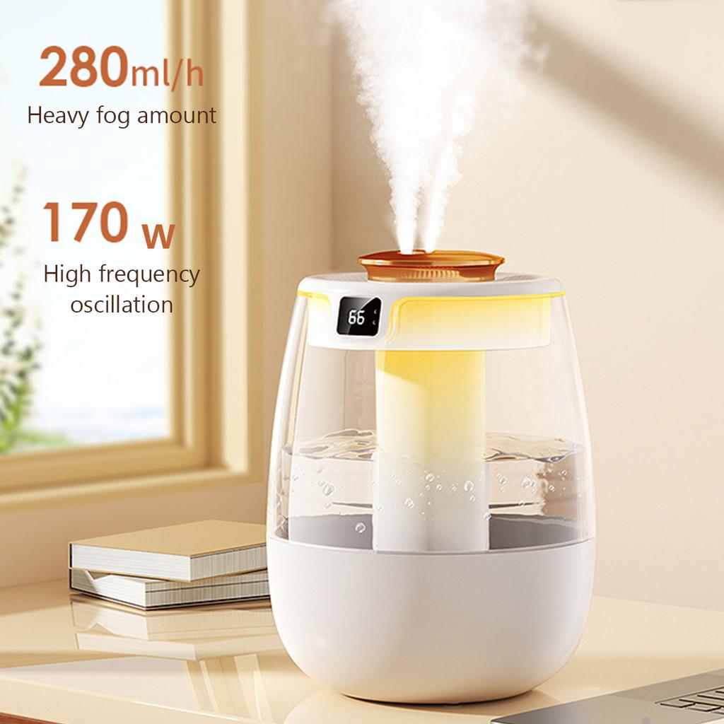 2025 New Nano Fine Mist Humidifier for Bedroom Home Desktop USB Air Humidifier with Power Failure Protection and Digital Display