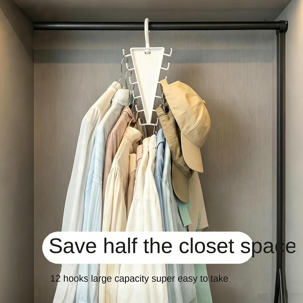 Clothes Hanger V-Shape Storage Hook Space Saving Wardrobe Hanger Scarf Hanging Rack Holder For Jeans Hats Scarves Bags Home